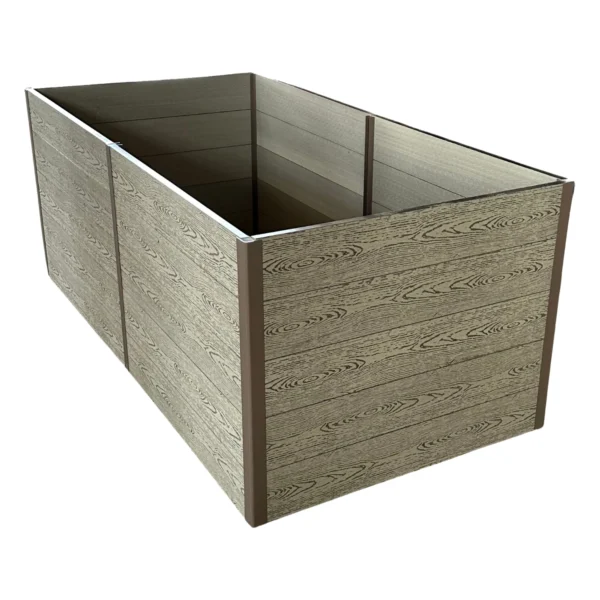 FormaWood WPC raised garden bed made from composite panels for outdoor planting