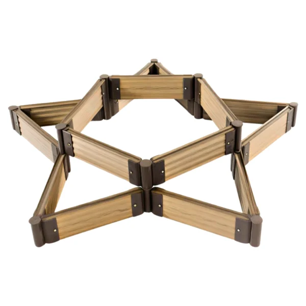 FormaWood WPC raised garden bed star formation