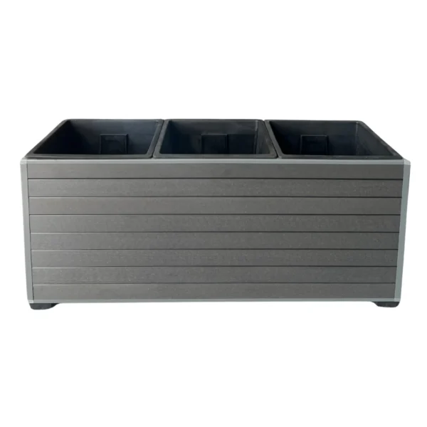 Large rectangular FormaWood WPC planter box for outdoor garden planting