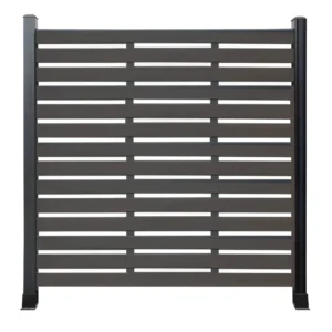 FormaWood composite slat fencing with WPC boards and aluminium posts modern horizontal fence design