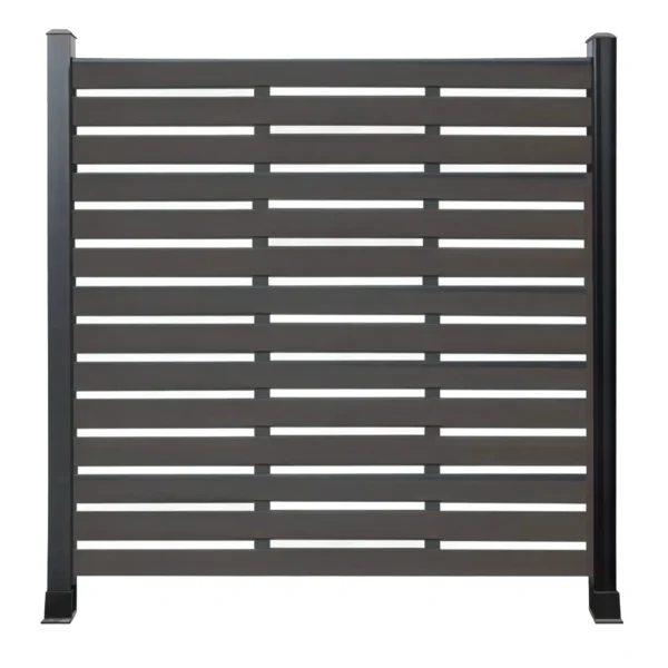 FormaWood composite slat fencing with WPC boards and aluminium posts modern horizontal fence design